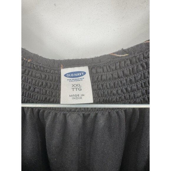 Old Navy Floral Dress Women XXL Black Bohemian Prairie Peasant Cottagecore - Picture 4 of 10